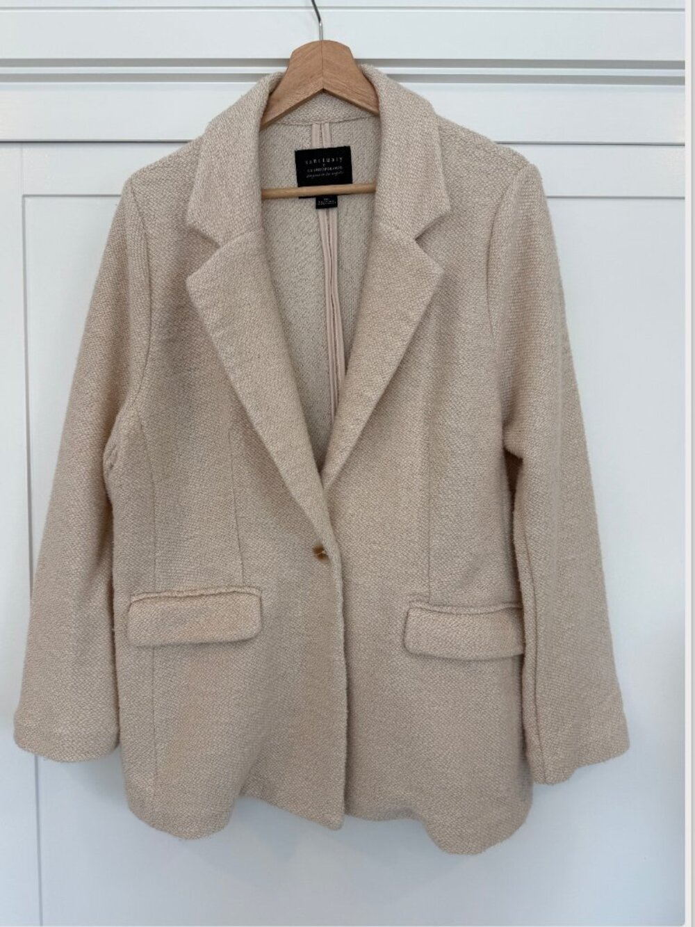 Sanctuary Bryce Blazer in Soft Cream - Size XXL